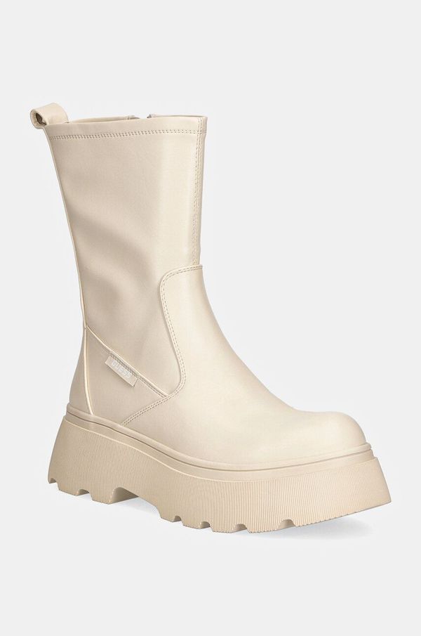 Guess Gležnjače Guess NEREA za žene, boja: bež, s platformom, FLFNER ELE10
