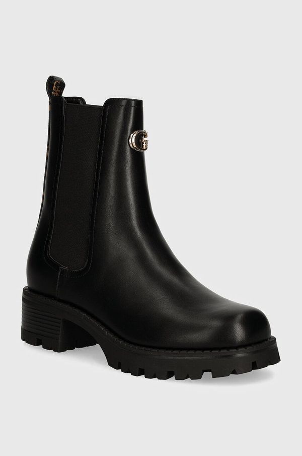 Guess Gležnjače Guess RINNA za žene, boja: crna, s platformom, FLTRNN FAL10