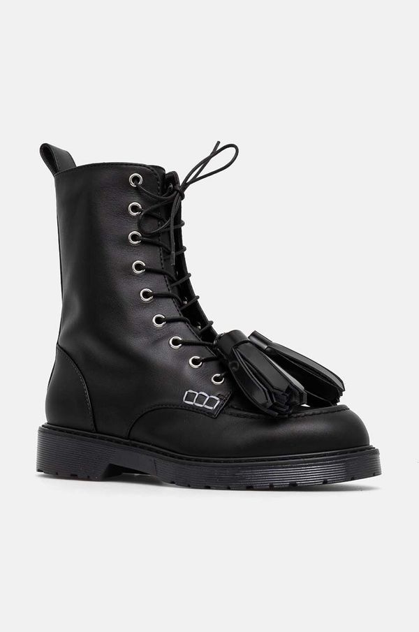JW Anderson Gležnjače JW Anderson Tassel za žene, boja: crna, ravni potplat, ANW43001A