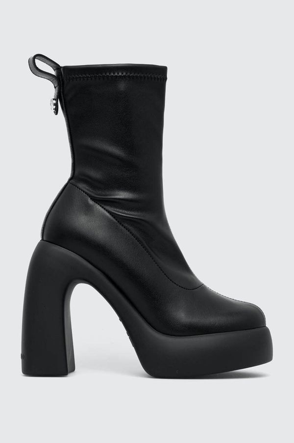 Karl Lagerfeld Gležnjače Karl Lagerfeld ASTRAGON HI za žene, boja: crna, s debelom potpeticom, KL33750