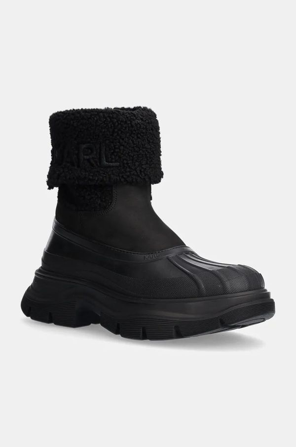 Karl Lagerfeld Gležnjače Karl Lagerfeld LUNA SNOW za žene, boja: crna, s platformom, KL42964