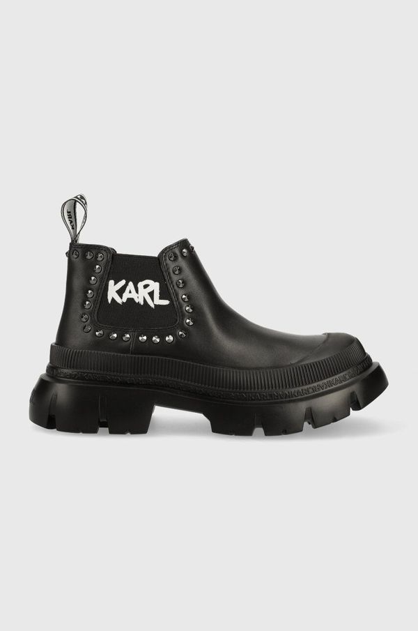 Karl Lagerfeld Gležnjače Karl Lagerfeld TREKKA MAX za žene, boja: crna, s platformom, KL43531