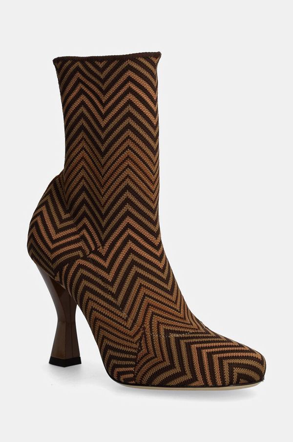 Missoni Gležnjače Missoni Gea za žene, boja: bež, s debelom potpeticom, MW47_044