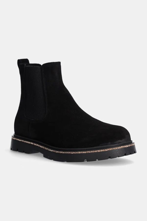 Birkenstock Gležnjače od brušene kože Birkenstock Highwood Slip On Mid za muškarce, boja: crna, 1028138
