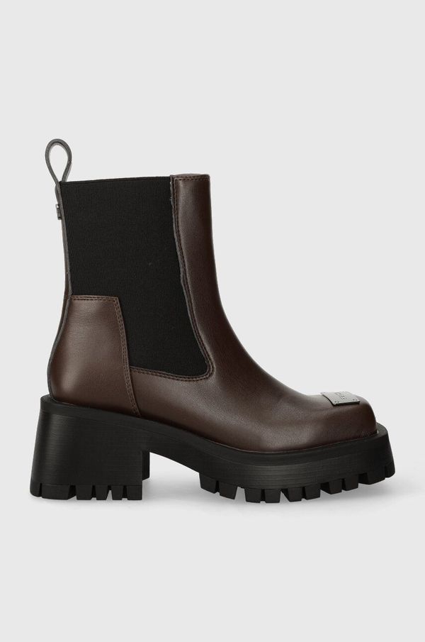 Steve Madden Gležnjače Steve Madden Sharpen za žene, boja: smeđa, s platformom, SM19000045