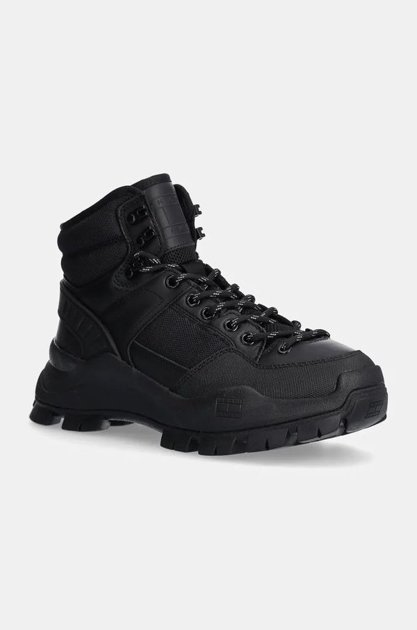 Tommy Jeans Gležnjače Tommy Jeans TJW FEMININE HYBRID BOOT boja: crna, ravni potplat, EN0EN02553
