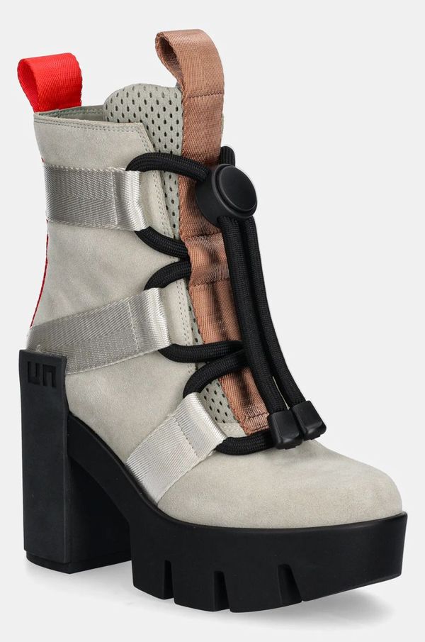 United Nude Gležnjače United Nude Grip Nomad Mid II za žene, boja: bež, s debelom potpeticom, 1076484557