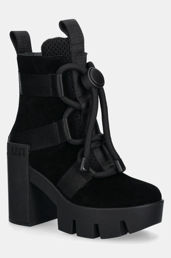 United Nude Gležnjače United Nude Grip Nomad Mid II za žene, boja: crna, s debelom potpeticom, 107640157