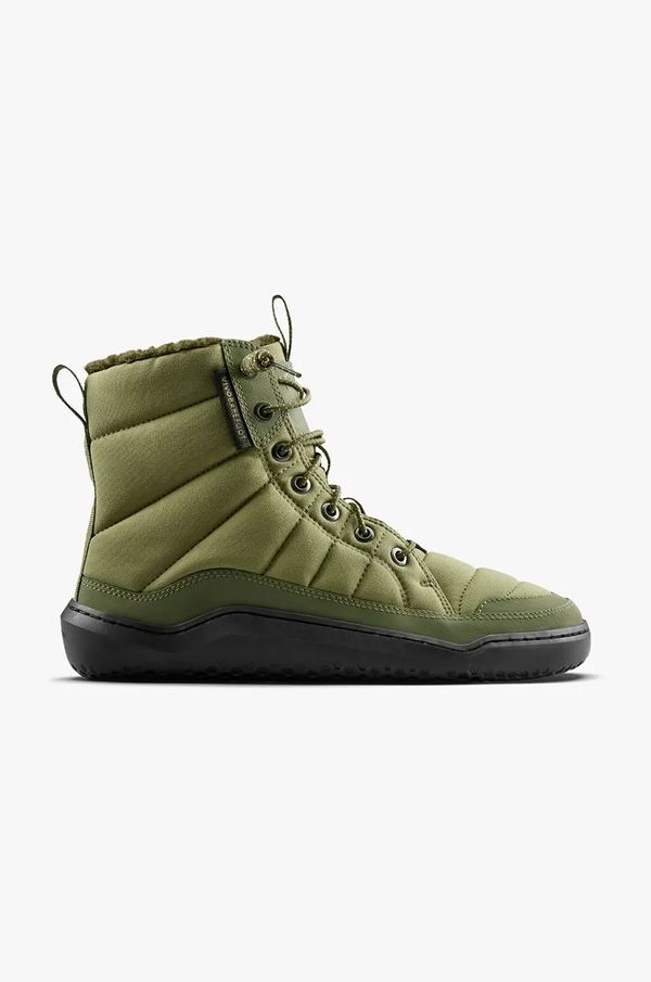 Vivobarefoot Gležnjače Vivobarefoot GOBI HIBER za žene, boja: zelena, ravni potplat, s toplom podstavom, 209438