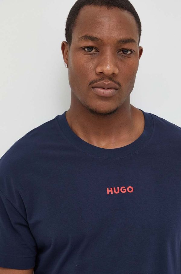 Hugo Gornji dio pidžame HUGO boja: tamno plava, s tiskom