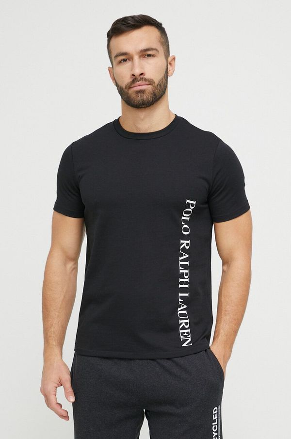 Polo Ralph Lauren Gornji dio pidžame Polo Ralph Lauren boja: crna, s tiskom