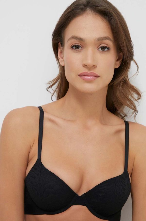 Calvin Klein Underwear Grudnjak Calvin Klein Underwear boja: crna, čipkasti, bez uzorka