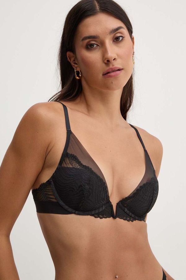Calvin Klein Underwear Grudnjak Calvin Klein Underwear boja: crna, čipkasti, s uzorkom, 000QF7907E