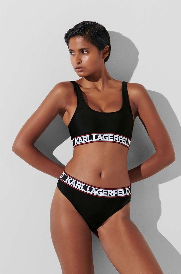 Karl Lagerfeld Grudnjak Karl Lagerfeld boja: crna, bez uzorka