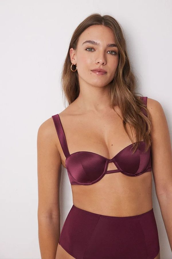 women'secret Grudnjak women'secret SENSE LIMITED EDITION boja: bordo, satenski, bez uzorka, 7918847