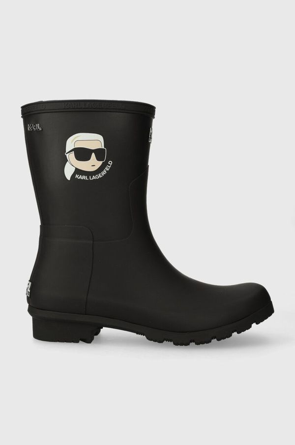 Karl Lagerfeld Gumene čizme Karl Lagerfeld KALOSH NFT za žene, boja: crna, KL47073N