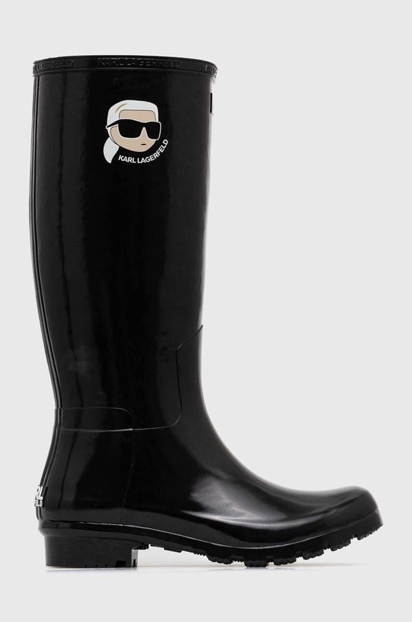Karl Lagerfeld Gumene čizme Karl Lagerfeld KALOSH NFT za žene, boja: crna, KL47090N