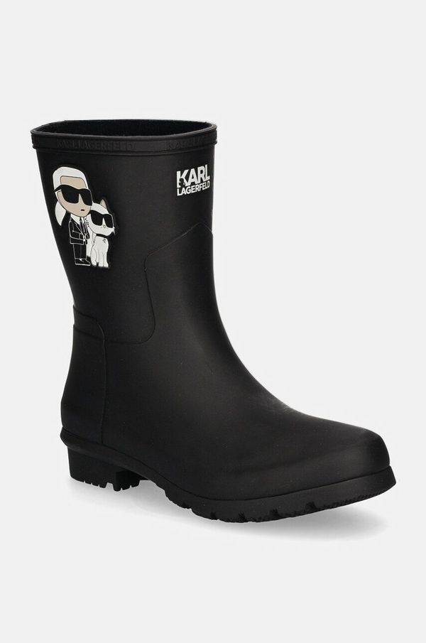 Karl Lagerfeld Gumene čizme Karl Lagerfeld KALOSH za žene, boja: crna, KL47073T