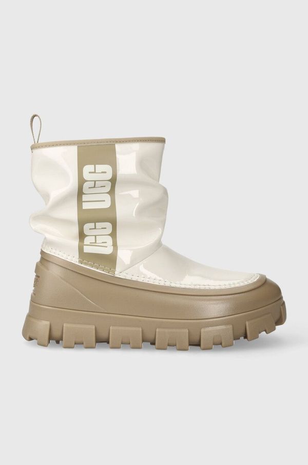 Ugg Gumene čizme UGG Classic Brellah Mini za žene, boja: bež, 1144059
