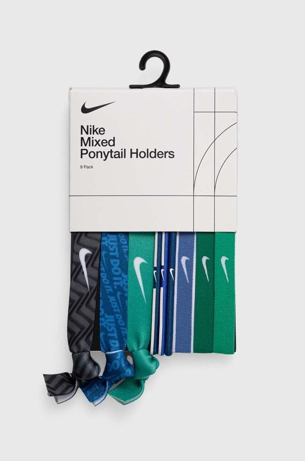 Nike Gumice za kosu Nike 9-pack boja: zelena