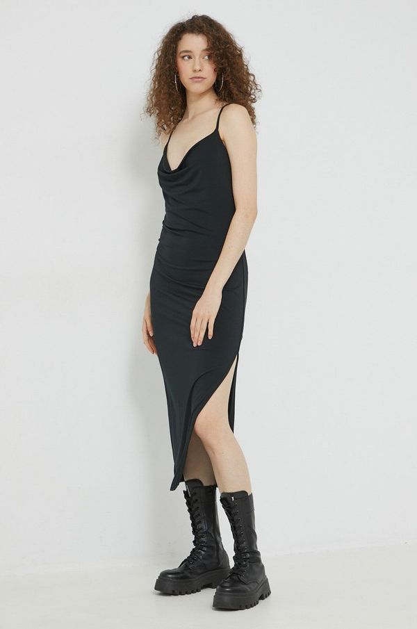Abercrombie & Fitch Haljina Abercrombie & Fitch boja: crna, midi, uske