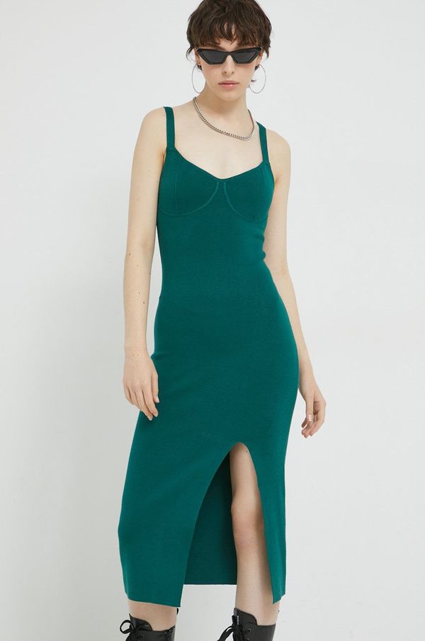 Abercrombie & Fitch Haljina Abercrombie & Fitch boja: zelena, midi, uske