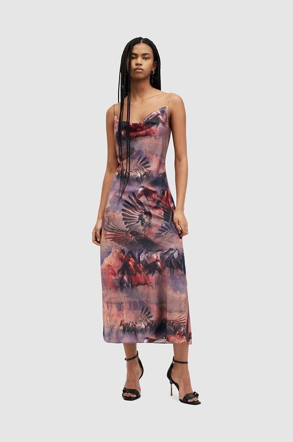 AllSaints Haljina AllSaints HADLEY COLCA midi, širi se prema dolje
