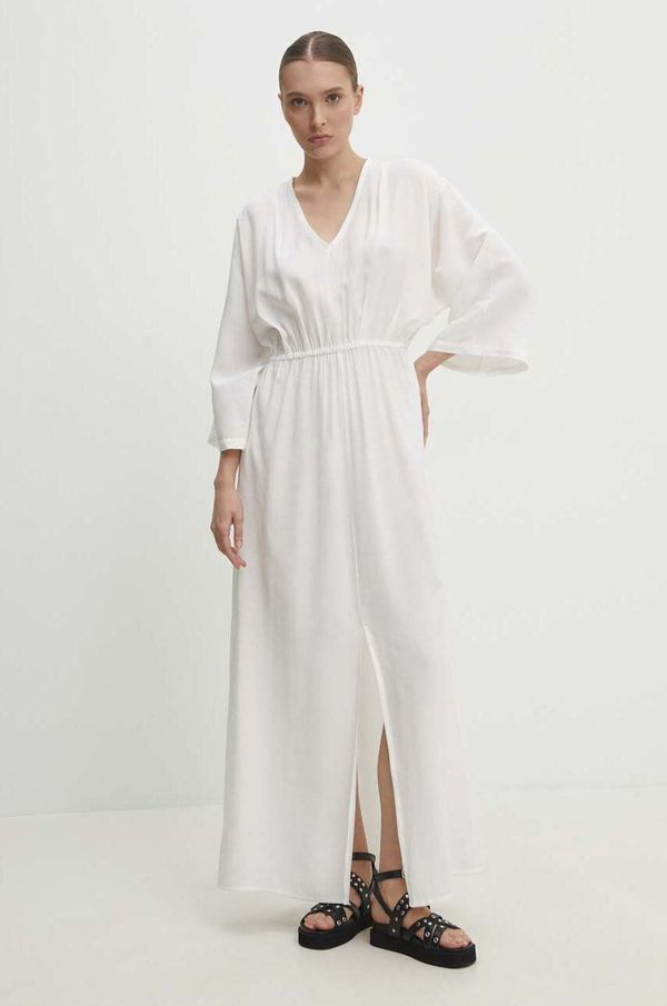 Answear Lab Haljina Answear Lab boja: bijela, maxi, oversize