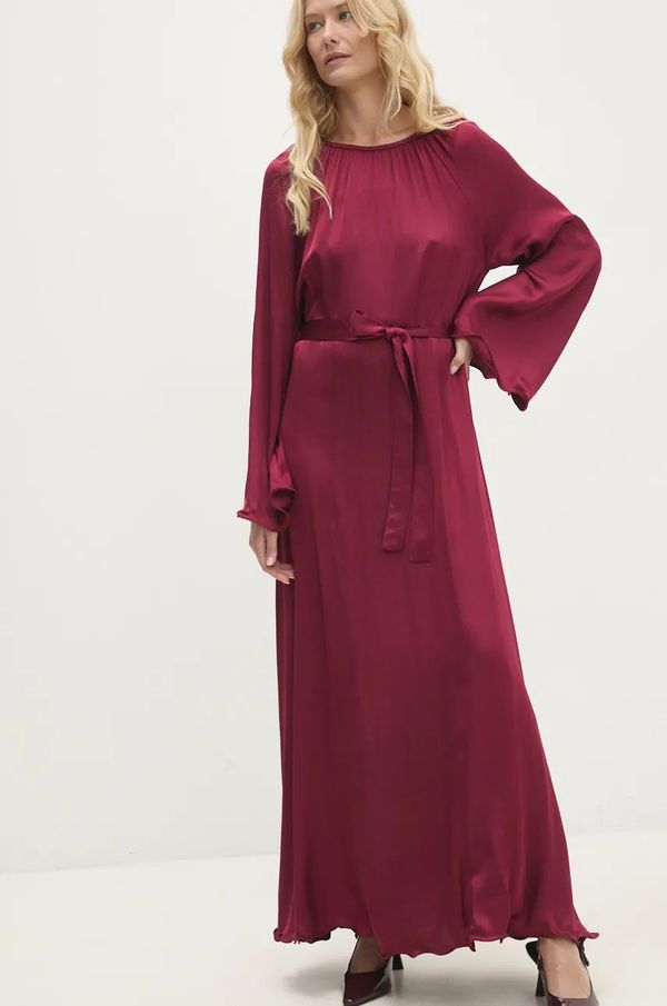 Answear Lab Haljina Answear Lab boja: bordo, maxi, ravna