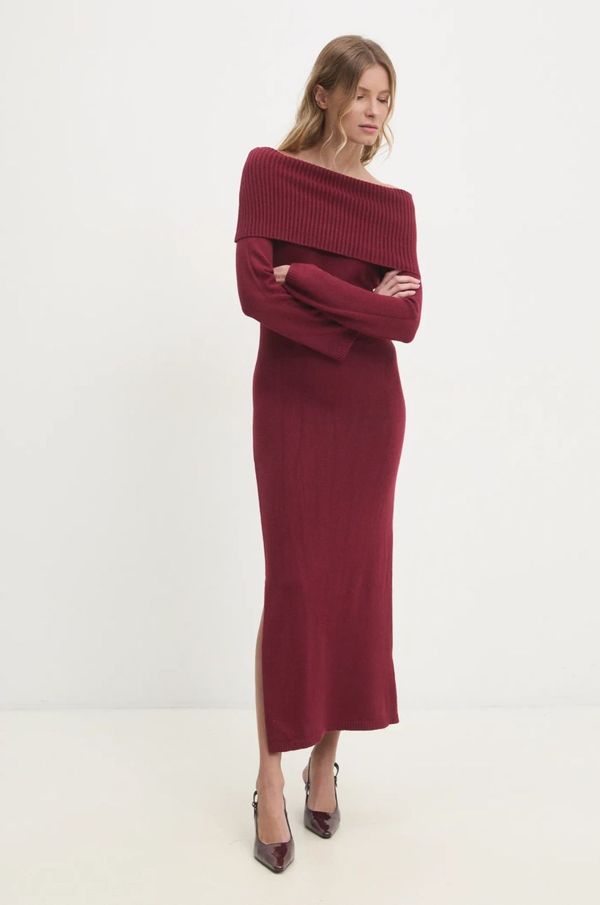 Answear Lab Haljina Answear Lab boja: bordo, maxi, uska