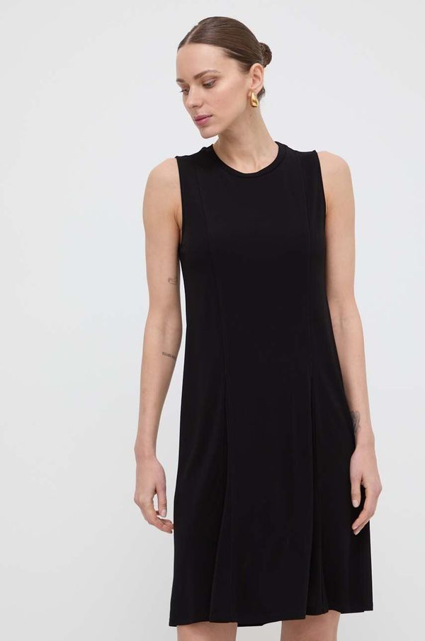 Armani Exchange Haljina Armani Exchange boja: crna, mini, širi se prema dolje