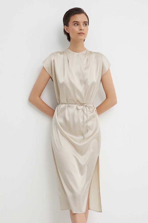 Calvin Klein Haljina Calvin Klein boja: bež, midi, ravna, K20K206676