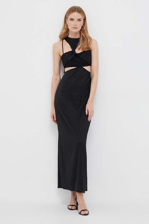 Calvin Klein Haljina Calvin Klein boja: crna, maxi, širi se prema dolje