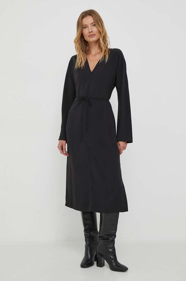 Calvin Klein Haljina Calvin Klein boja: crna, midi, oversize