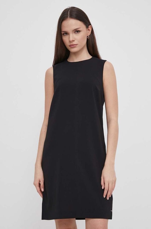 Calvin Klein Haljina Calvin Klein boja: crna, mini, širi se prema dolje