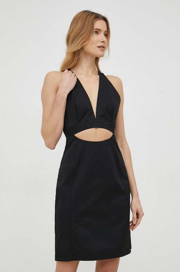 Calvin Klein Jeans Haljina Calvin Klein Jeans boja: crna, mini, širi se prema dolje