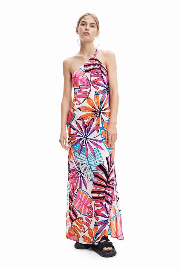 Desigual Haljina Desigual boja: bijela, maxi, ravna