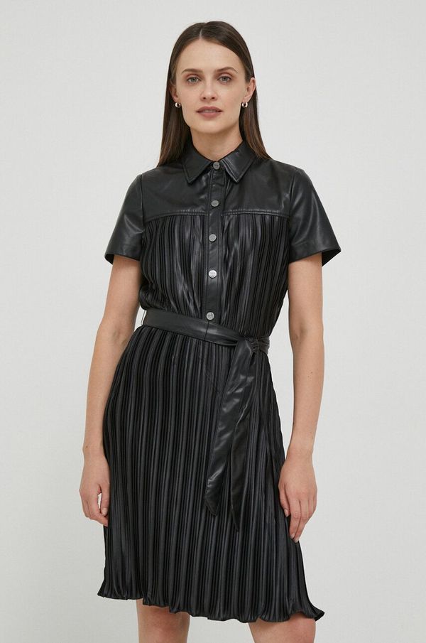 DKNY Haljina Dkny boja: crna, mini, širi se prema dolje