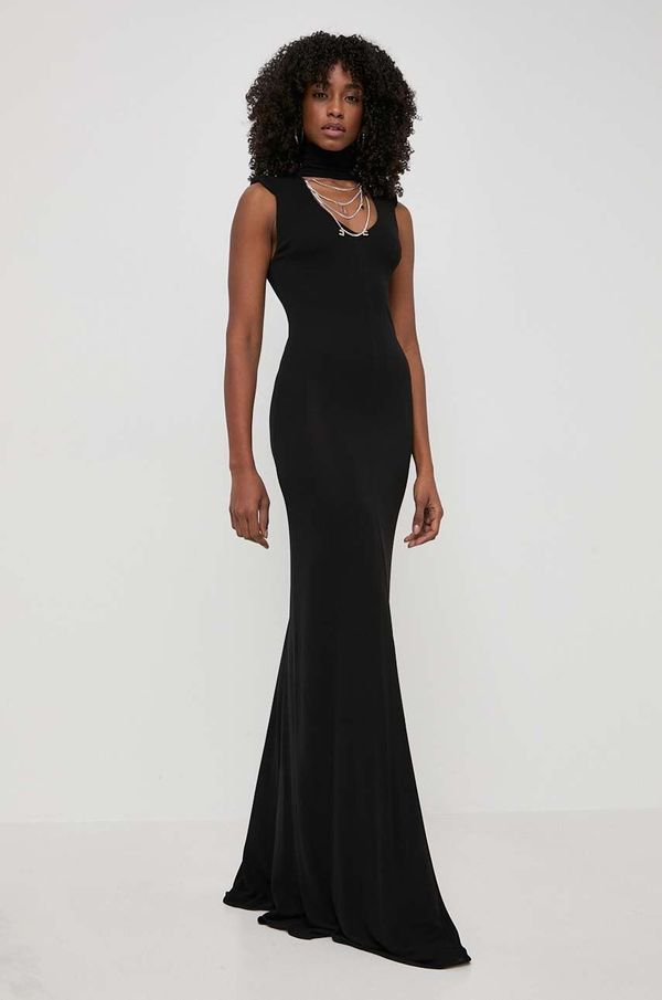 Elisabetta Franchi Haljina Elisabetta Franchi boja: crna, maxi, uska, AB64742E2