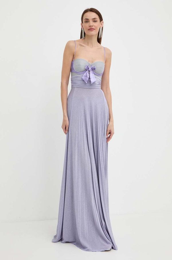 Elisabetta Franchi Haljina Elisabetta Franchi boja: ljubičasta, maxi, širi se prema dolje, AB62942E2