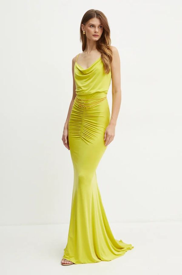 Elisabetta Franchi Haljina Elisabetta Franchi boja: zelena, maxi, uska, AB62842E2 NORBLIN