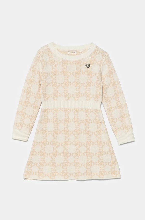 Guess Haljina Guess boja: bež, mini, širi se prema dolje, K4BK20 Z3K10