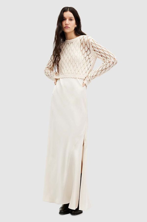 AllSaints Haljina i džemper AllSaints ERIN DRESS boja: bež, maxi, ravna, W120DA