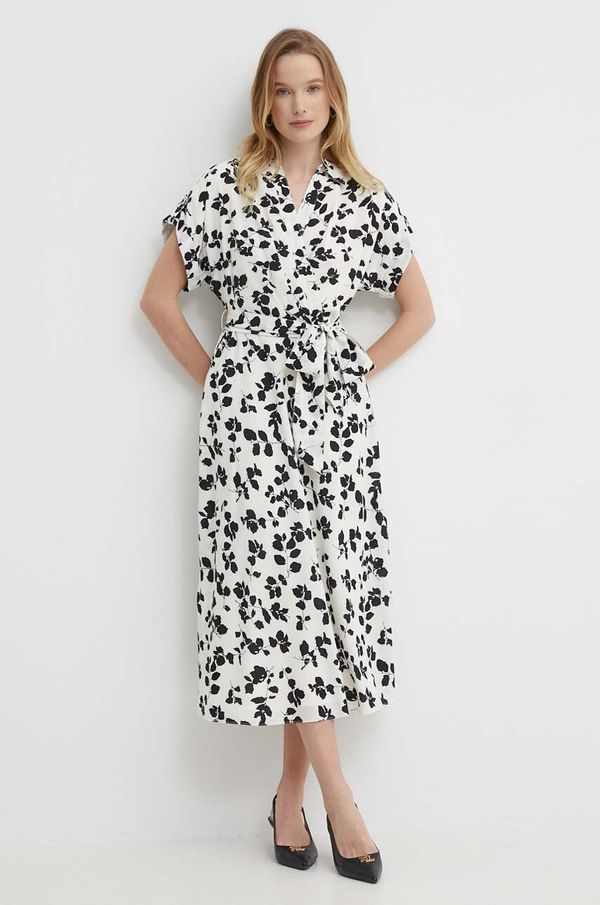 Lauren Ralph Lauren Haljina Lauren Ralph Lauren boja: bež, midi, širi se prema dolje, 250932707
