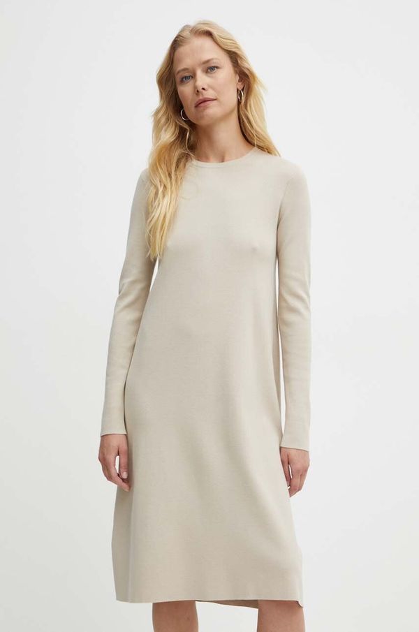 Max Mara Leisure Haljina Max Mara Leisure boja: bež, mini, ravna, 2426326018600