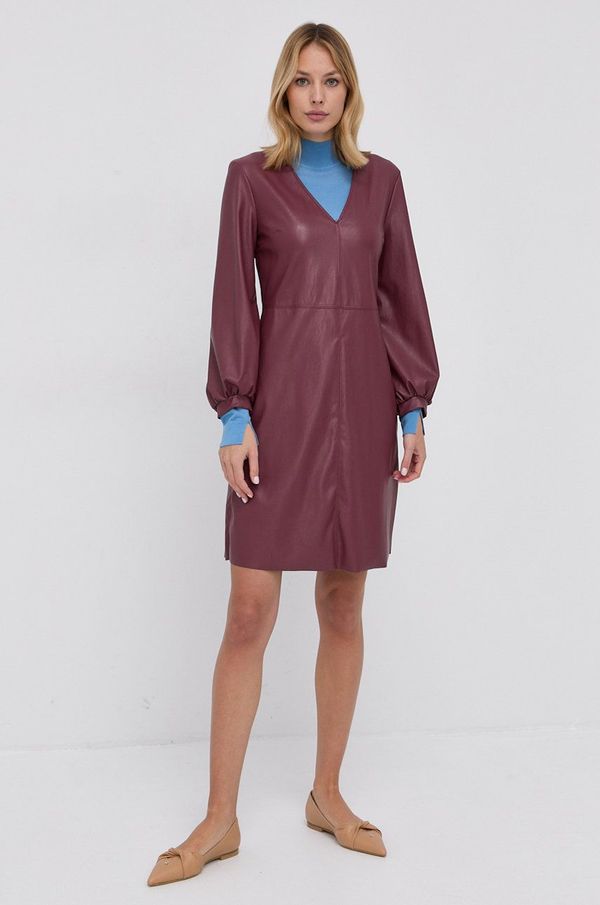 Max&Co. Haljina MAX&Co. boja: bordo, mini, širi se prema dolje