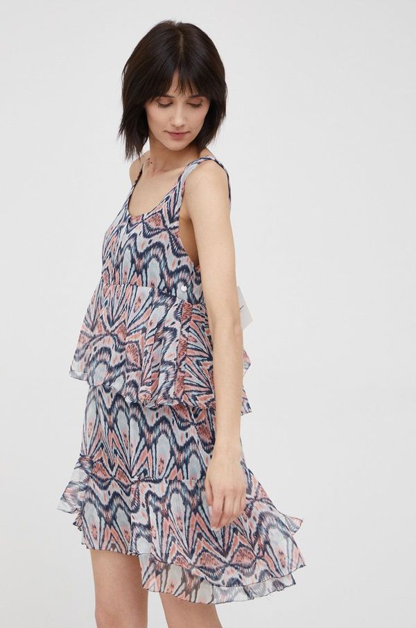 Pepe Jeans Haljina Pepe Jeans Lindsey mini, širi se prema dolje