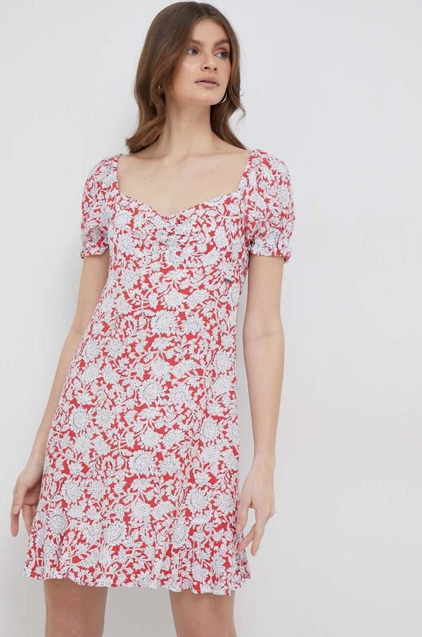 Pepe Jeans Haljina Pepe Jeans Pavana boja: crvena, mini, ravna