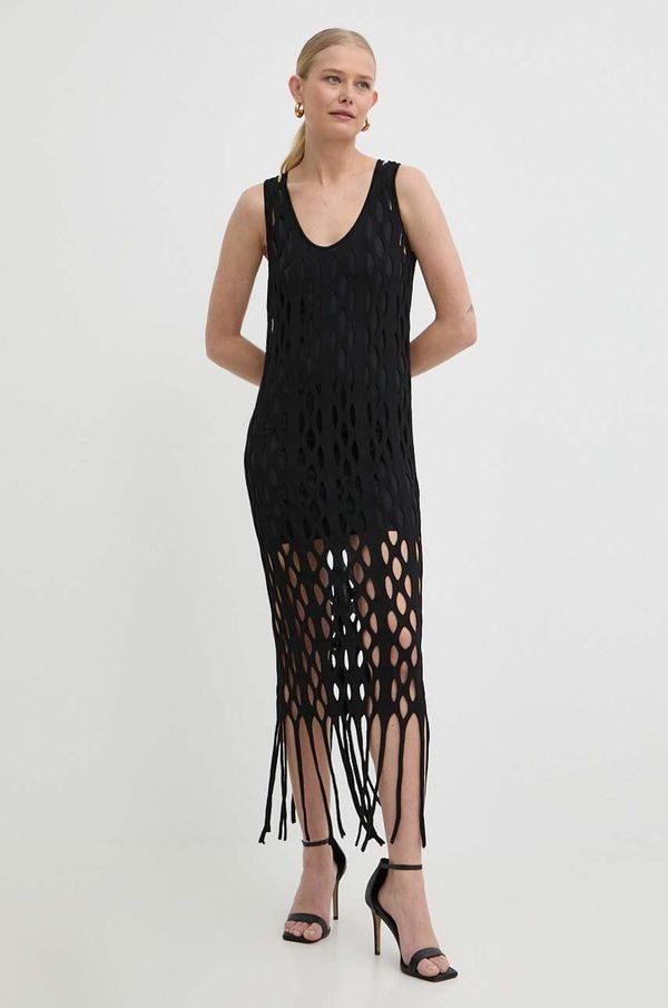 Pinko Haljina Pinko boja: crna, midi, uska, 103464 Y7ZX