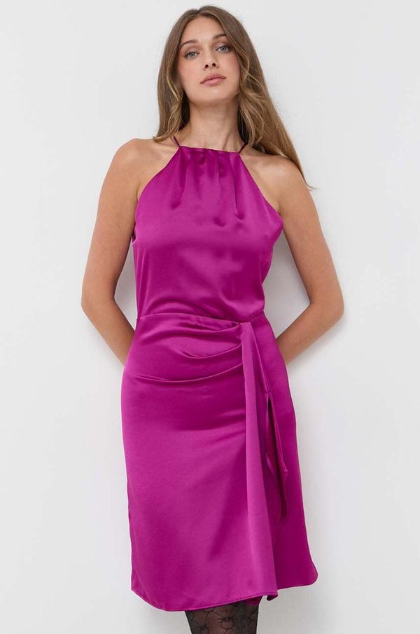Pinko Haljina Pinko boja: ljubičasta, mini, ravna